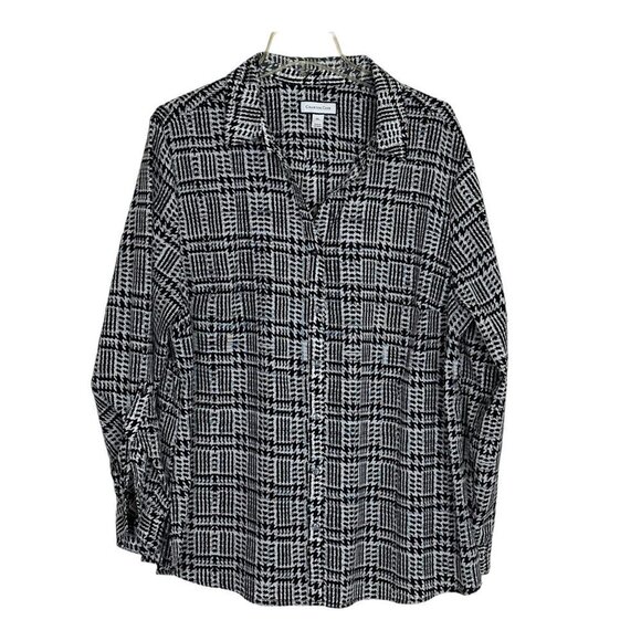 Charter Club Women's Blouse Print Black/White Size Xl Sku 2364 - Picture 11 of 16